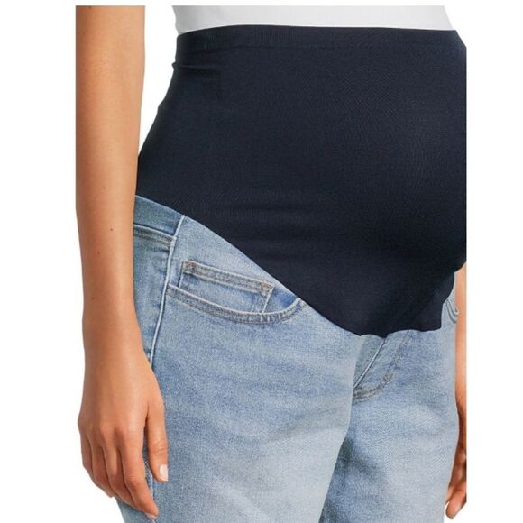 Women's Maternity Denim Bermuda Shorts & 2 Ultra Soft Tank Tops Size M - Picture 5 of 9